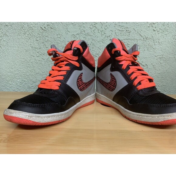 Nike Force Dunk Sky Hi High Hidden Wedge Heel Gray Grey Pink Black Womens Sz 6 - Picture 2 of 7